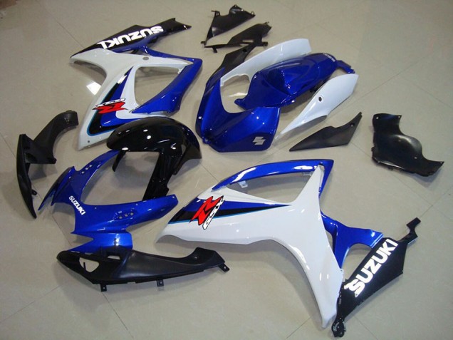 2006-2007 Blue White Black Suzuki GSXR750 Motorcycle Fairings & Bodywork