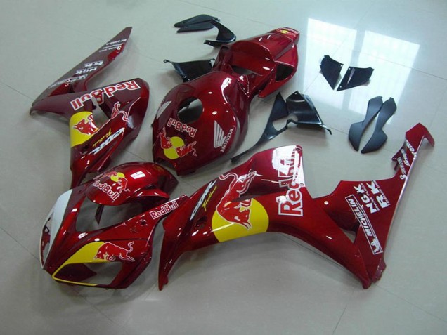 2006-2007 Candy Red Red Bull Honda CBR1000RR Motorcycle Fairings