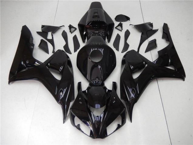 2006-2007 Glossy Black Honda CBR1000RR Motorcycle Fairings