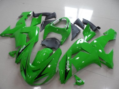 2006-2007 Green Black Arrow Kawasaki Ninja ZX10R Motorcycle Fairings