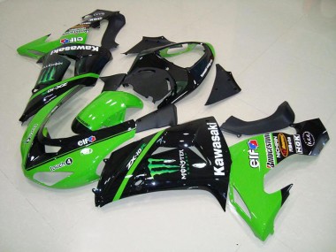 2006-2007 Green Monster Kawasaki Ninja ZX10R Motorcycle Fairings