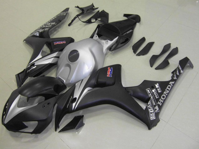 2006-2007 Matte Black Silver Honda CBR1000RR Motorcycle Fairings