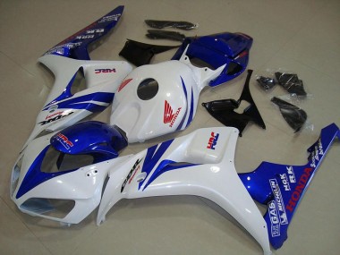 2006-2007 White and Blue Honda CBR1000RR Motorcycle Fairings