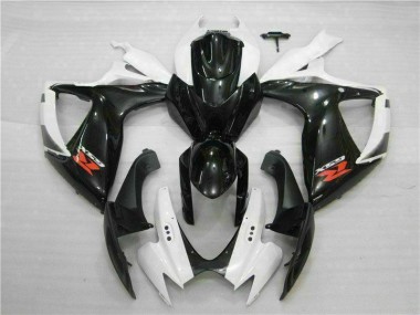 2006-2007 White Black Suzuki GSXR 600/750 Motorcycle Fairings