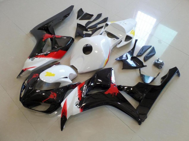 2006-2007 White Black with No Sticker Honda CBR1000RR Motorcycle Fairings