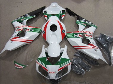 2006-2007 White Green Red Castrol Honda CBR1000RR Motorcycle Fairings