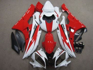 2006-2007 White Red Black Decal Yamaha YZF R6 Motorcycle Fairings