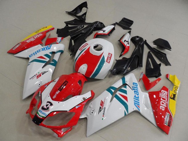 2006-2011 Red and Wihte Aprilia RS125 Motorcycle Fairings