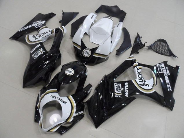 2007-2008 Black Lucky Strike Suzuki GSXR 1000 Motorcycle Fairings