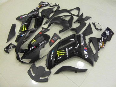 2007-2008 Black Monster Kawasaki Ninja ZX6R Motorcycle Fairings