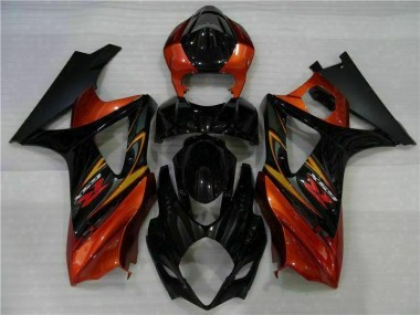 2007-2008 Black Suzuki GSXR 1000 Full Fairing Kit