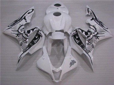 2007-2008 Black White Honda CBR600RR Motorcycle Fairings