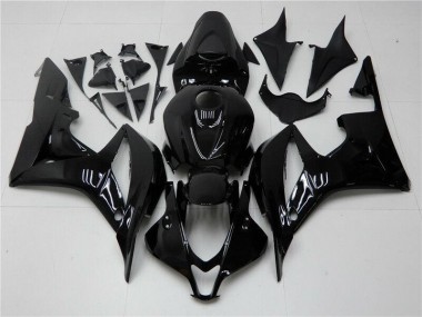 2007-2008 Glossy Black Honda CBR600RR Motorcycle Fairings