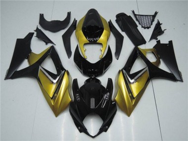 2007-2008 Gold Black Suzuki GSXR 1000 Abs Fairing Kit