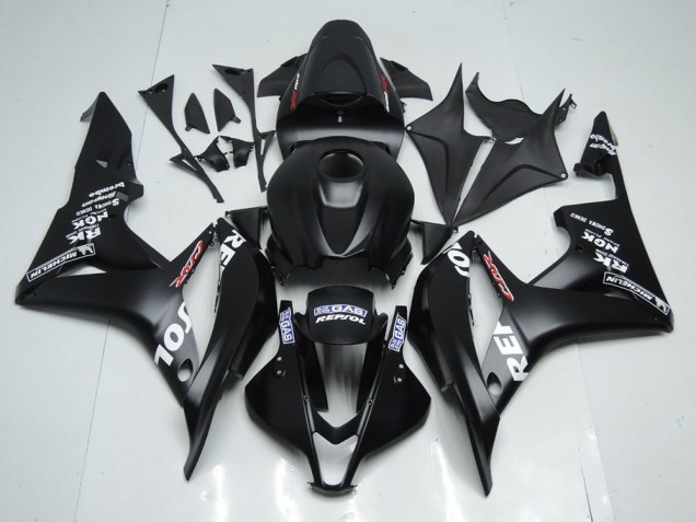 2007-2008 Matte Black Repsol Honda CBR600RR Motorcycle Fairings