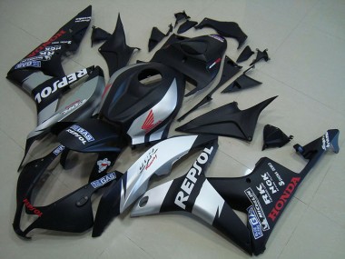 2007-2008 Matte Black Silver Repsol Honda CBR600RR Motorcycle Fairings