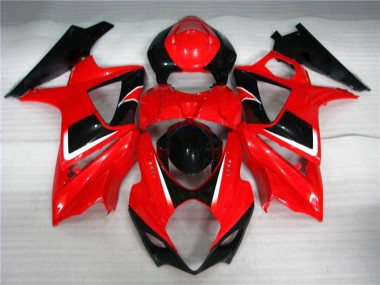 2007-2008 Red Black Suzuki GSXR 1000 Abs Fairing Kit