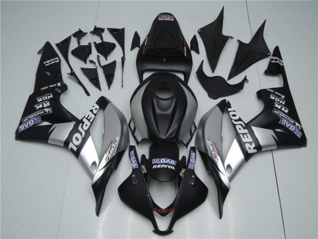 2007-2008 Silver Black Honda CBR600RR Motorcycle Fairings