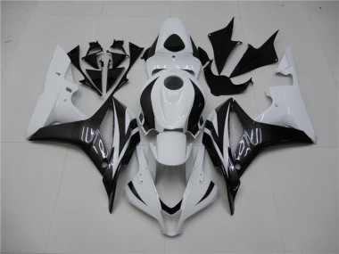 2007-2008 White Black Honda CBR600RR Plastics Motorcycle Fairings