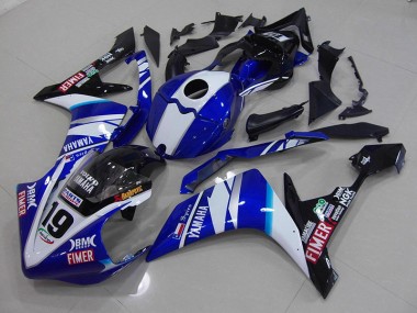 2007-2008 White Blue Yamaha YZF R1 Motorcycle Fairings