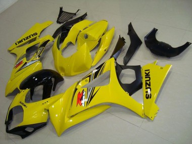 2007-2008 Yellow Suzuki GSXR 1000 Motorcycle Fairings