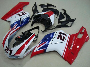 2007-2012 21 Ducati 848 1098 1198 Motorcycle Fairings