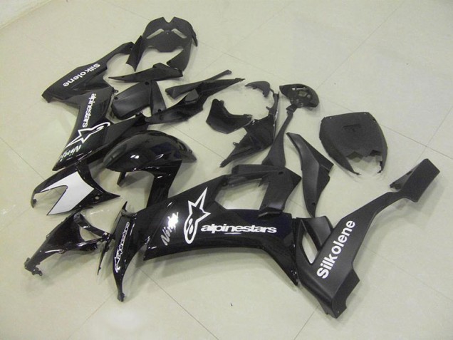 2008-2010 Black Silkolene Kawasaki Ninja ZX10R Motorcycle Fairings