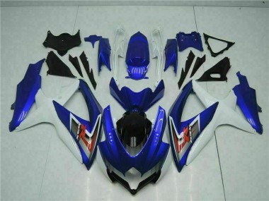 2008-2010 Blue White Suzuki GSXR 600/750 Motorcycle Fairings