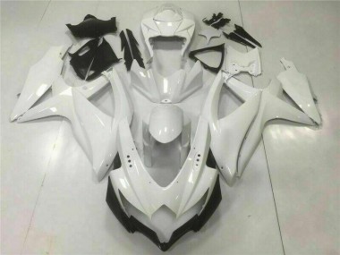 2008-2010 White Suzuki GSXR 600/750 Plastics Fairing Kits