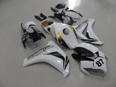 2008-2011 Black and White and Gold Honda CBR1000RR Motorcycle Fairings