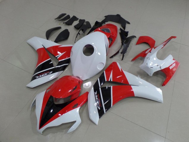 2008-2011 Black White and Red Honda CBR1000RR Motorcycle Fairings