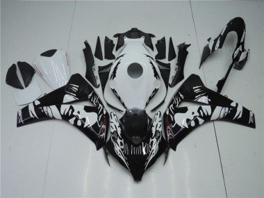 2008-2011 Black White Honda CBR1000RR Motorcycle Fairings