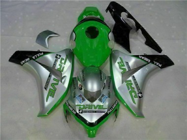 2008-2011 Green Silver Honda CBR1000RR Motorcycle Fairings