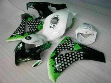 2008-2011 Green White Honda CBR1000RR Motorcycle Fairings