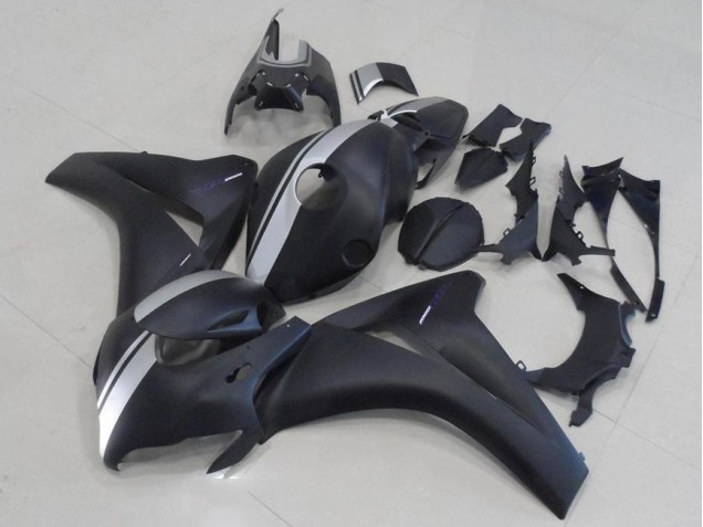 2008-2011 Matte Black and Silver Honda CBR1000RR Motorcycle Fairings