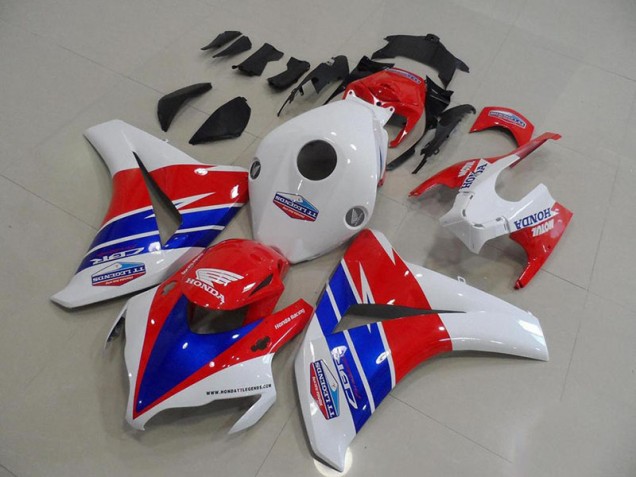 2008-2011 Red White TT Legends Honda CBR1000RR Motorcycle Fairings