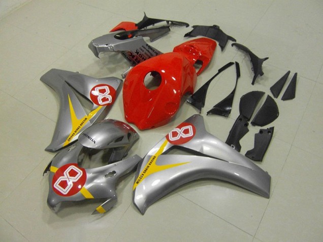 2008-2011 Silver Red 8 Honda CBR1000RR Motorcycle Fairings