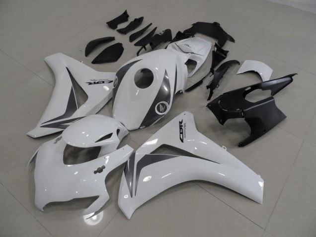 2008-2011 White and Grey Honda CBR1000RR Motorcycle Fairings