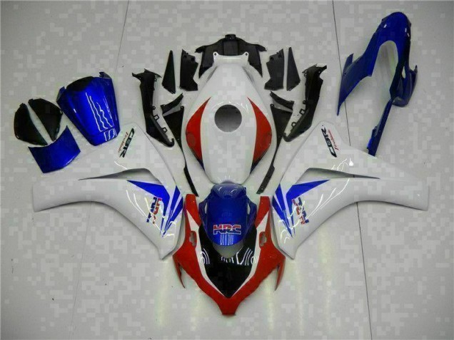 2008-2011 White Blue Honda CBR1000RR Full Fairing Kit