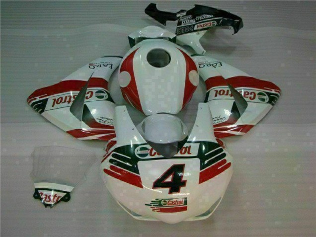 2008-2011 White Castrol 4 Honda CBR1000RR Motorcycle Fairings