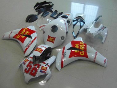 2008-2011 White San Carlo Honda CBR1000RR Motorcycle Fairings