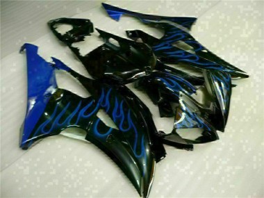 2008-2016 Blue Flame Black Yamaha YZF R6 Motorcycle Fairings