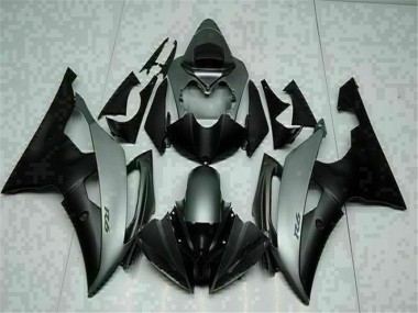 2008-2016 Grey Black Yamaha YZF R6 Motorcycle Fairings