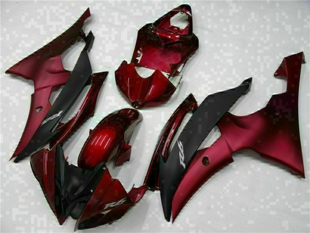 2008-2016 Red Black Yamaha YZF R6 Fairing Kit