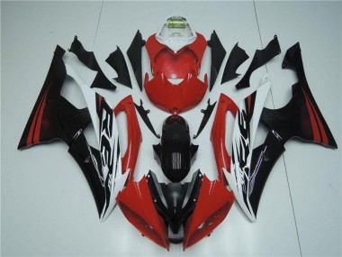 2008-2016 Red White Yamaha YZF R6 Motorcycle Fairings