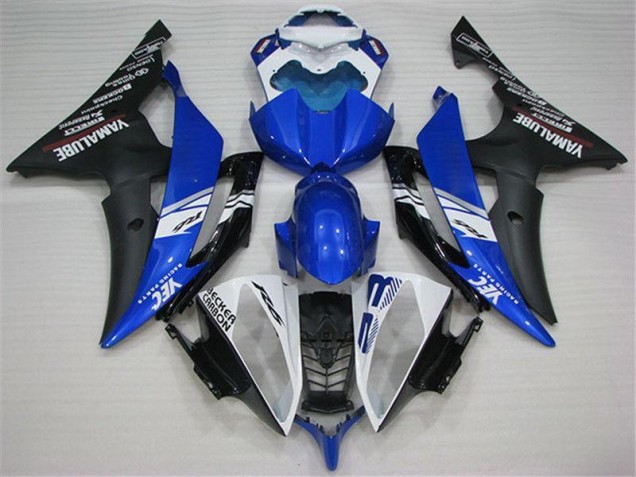 2008-2016 White Blue Black Yamaha YZF R6 Motorcycle Fairings