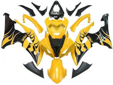 2008-2016 Yellow Black Flame R6 Yamaha YZF R6 Motorcycle Fairings