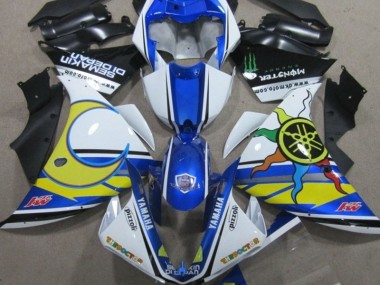 2009-2011 Blue White Yellow 46 Yamaha YZF R1 Motorcycle Fairings