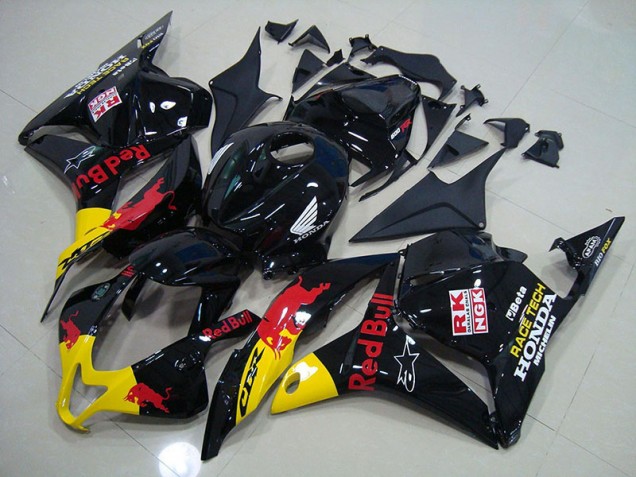 2009-2012 Black Red Bull Honda CBR600RR Motorcycle Fairings