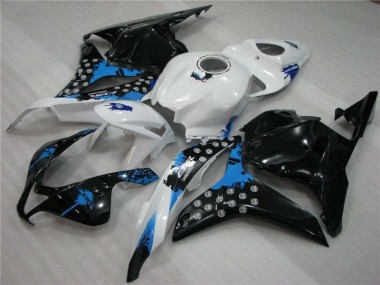 2009-2012 Black White Blue Honda CBR600RR Motorcycle Fairings